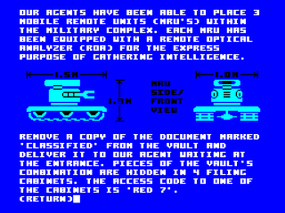 Hacker II: The Doomsday Papers screenshot 2 for ZX Spectrum